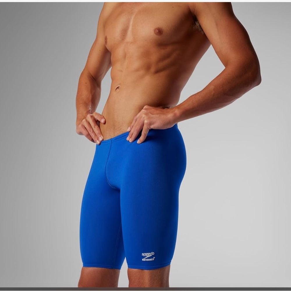 Speedo Men’s Endurance Gorgeous Blue Jammer Swim Shorts.